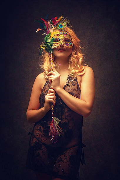 istock Woman with venetian mask 507787820