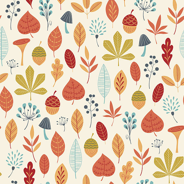 herbst farben muster - chestnut chestnut tree backgrounds seamless stock-grafiken, -clipart, -cartoons und -symbole