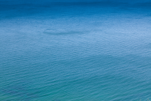 Surface of the Mediterranean Sea with wave pattern