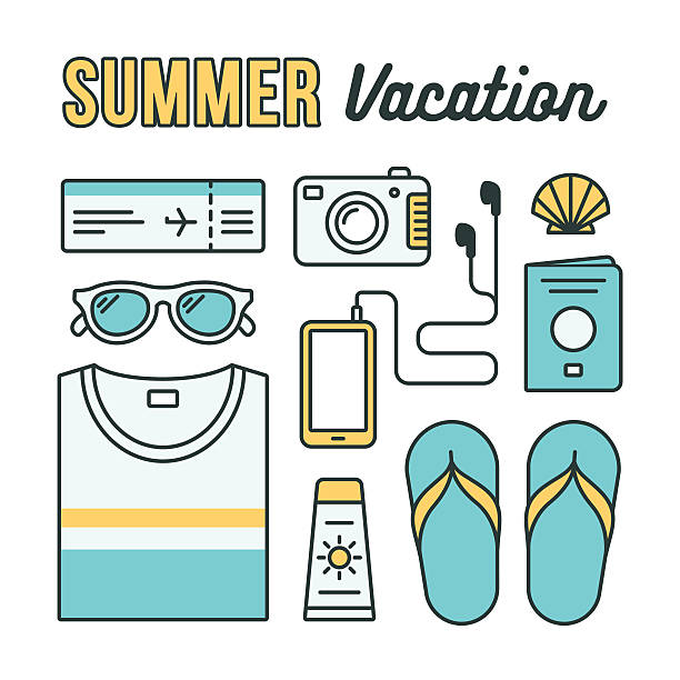 lato wakacje ikony - moisturizing cream audio stock illustrations