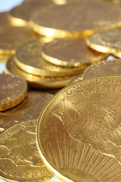 istock Lot of Gold coins for saving 507791689