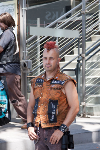 San Diego, USA - July 25, 2014: Mad Max style character at Comic Con International in San Diego, California. Comic Con International San Diego is mainly housed in the Convention Center. It also spreads out across the city and into the surrounding streets where this shot was taken