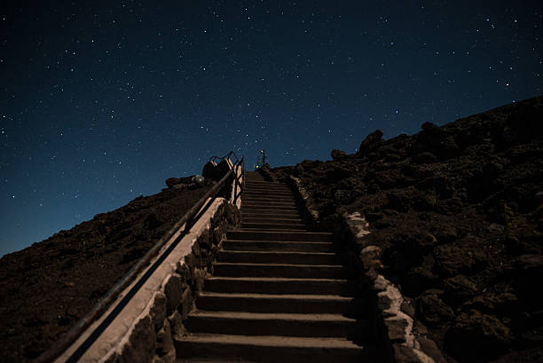 istock Stairway leading up to the night sky 507792542