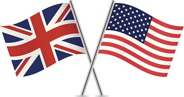 ilustrações, clipart, desenhos animados e ícones de britânico e americano bandeiras.  vetor. - british flag vector uk national flag