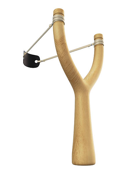 Wood Sling Shot Isolated on White Background.