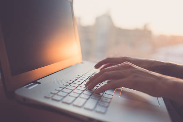 istock Woman typing on laptop at workplace working in home office 507793996