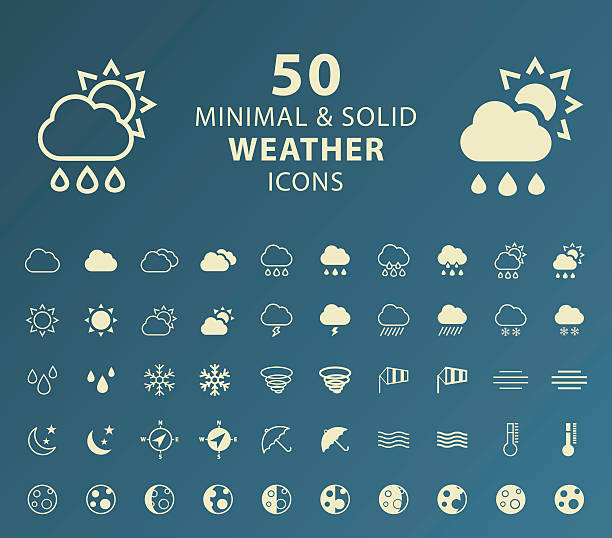 天気アイコン。 - weather climate cyclone icon set点のイラスト素材／クリップアート素材／マンガ素材／アイコン素材