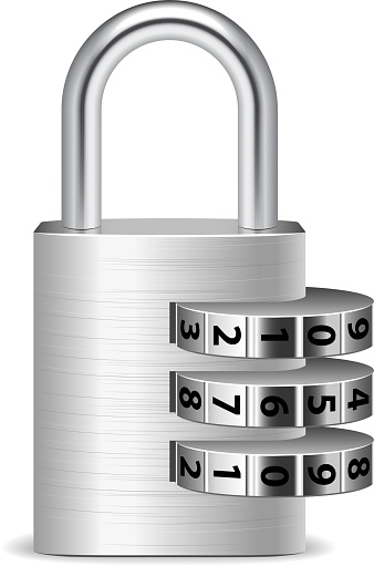 Code Lock Isolated On White Vector Stock Illustration - Download Image ...