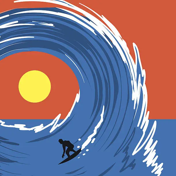 Vector illustration of Wave Surfer
