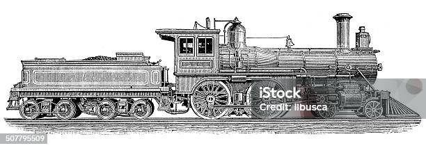 Antikes Illustration Dampfbad Das Von Maschinen Stock Vektor Art und mehr Bilder von Eisenbahn - Eisenbahn, Zug mit Dampflokomotive, Altertümlich
