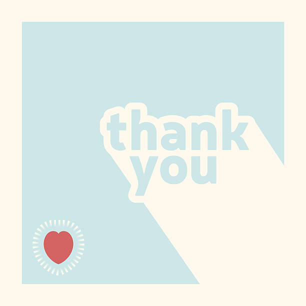 ilustrações de stock, clip art, desenhos animados e ícones de modelo de design de cartão de agradecimento - thank you greeting card note you