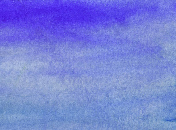 istock Blue color gradient hand painted with watercolors and inks 507796498