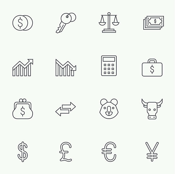 ilustraciones, imágenes clip art, dibujos animados e iconos de stock de conjunto de iconos de finanzas/1 de color claro - euro symbol currency internet computer keyboard