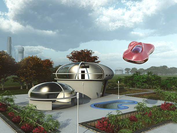 Futuristic suburban home