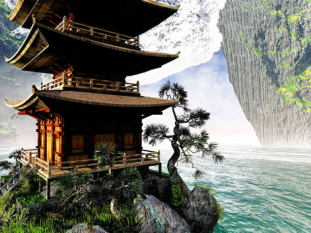 istock Buddhist Temple in rocky mountains 507796872