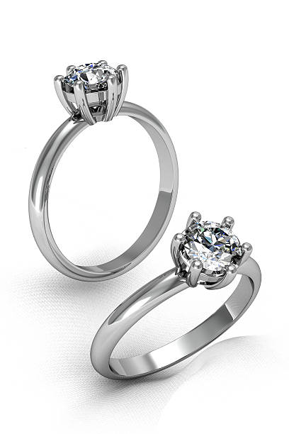 istock Diamonds ring on white gold body shape the most luxurious 507797489