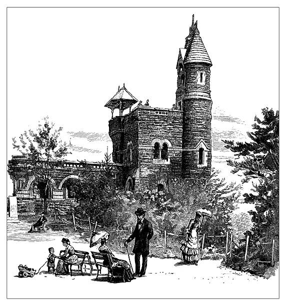 istock Antique illustration of the Belvedere, Central Park, New York 507799098