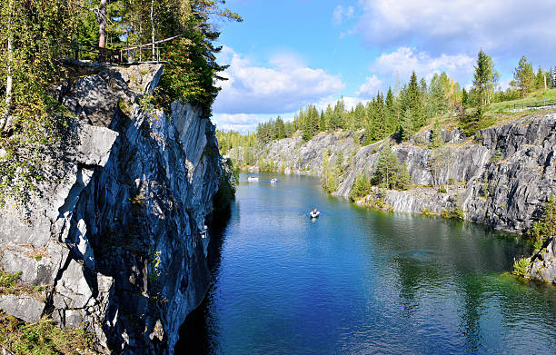 istock landscape with marble quarry. 507801786