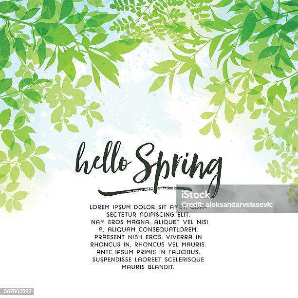 Spring Leaves Background Stock Illustration - Download Image Now - Leaf, Tree, Backgrounds