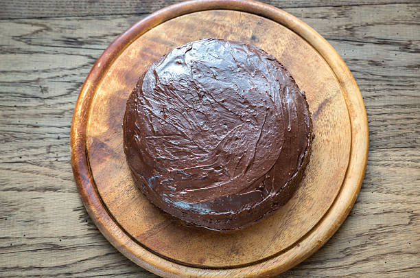 istock Sacher torte on the wooden board 507804696