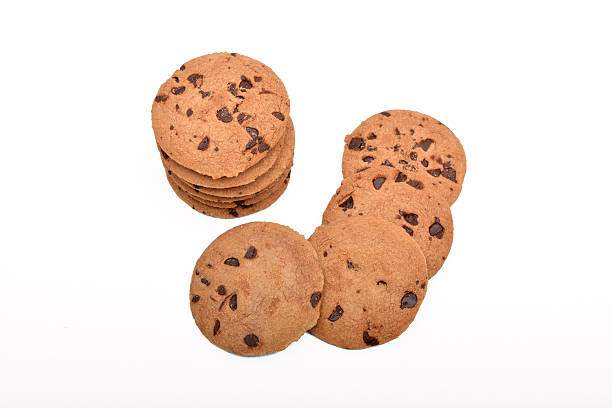 istock Chocolate Chip Cokies Isolated on white background 507804832