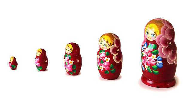 poupée russe. - russian nesting doll multiplication russian culture doll photos et images de collection