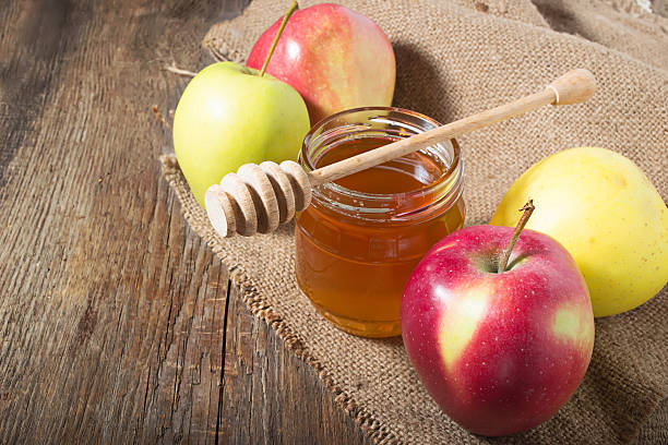 istock Honey with apple for Rosh Hashana 507815705