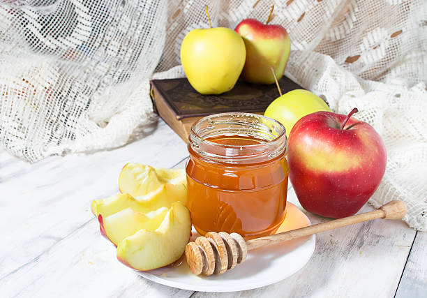 istock Honey with apple for Rosh Hashana 507815709