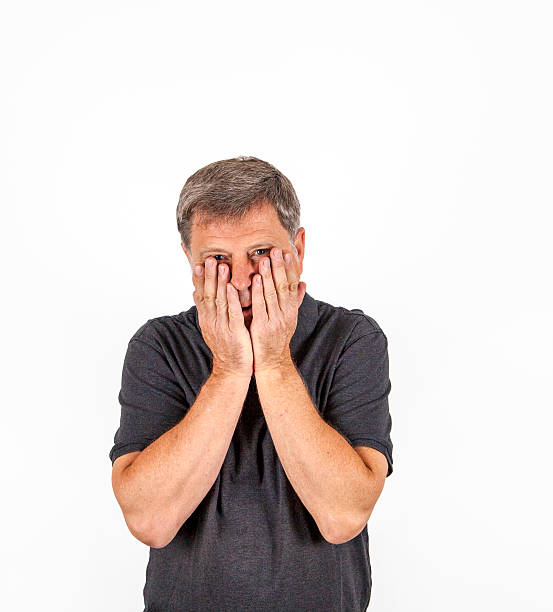 istock Handsome middle age man studio portrait on a white background 507816353