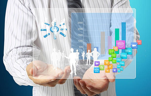 istock financial symbols coming from hand 507818267