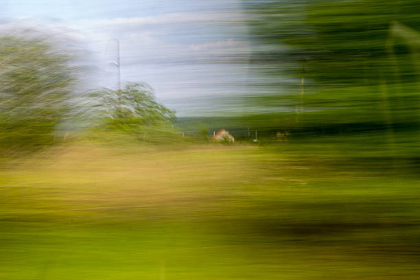 istock motion blur driving the village 507820235