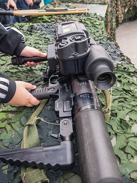 machine gun 네덜란드 군용동물에는 - lens barrel 뉴스 사진 이미지
