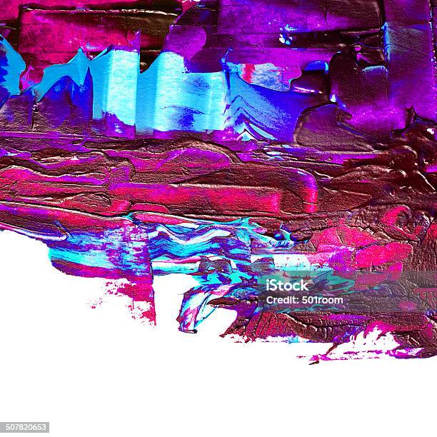 Abstract Acrylic Paint Stock Photo - Download Image Now - Abstract, Acrylic Painting, Blue