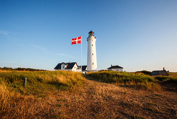 Hirtshals lighthouse stock photo