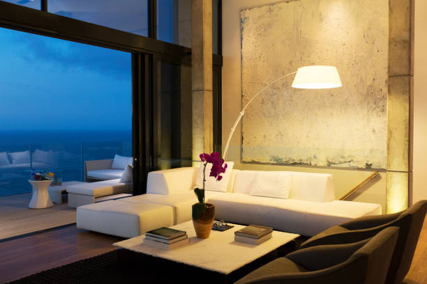 istock Lamp and sofa in modern living room 507831497