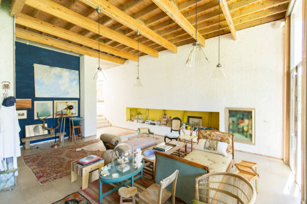 istock Living area in rustic house 507831653