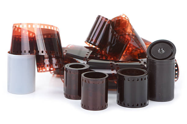 istock Old 35 mm negative film strip 507833272