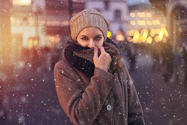 istock Woman with a scarf in winter 507833718