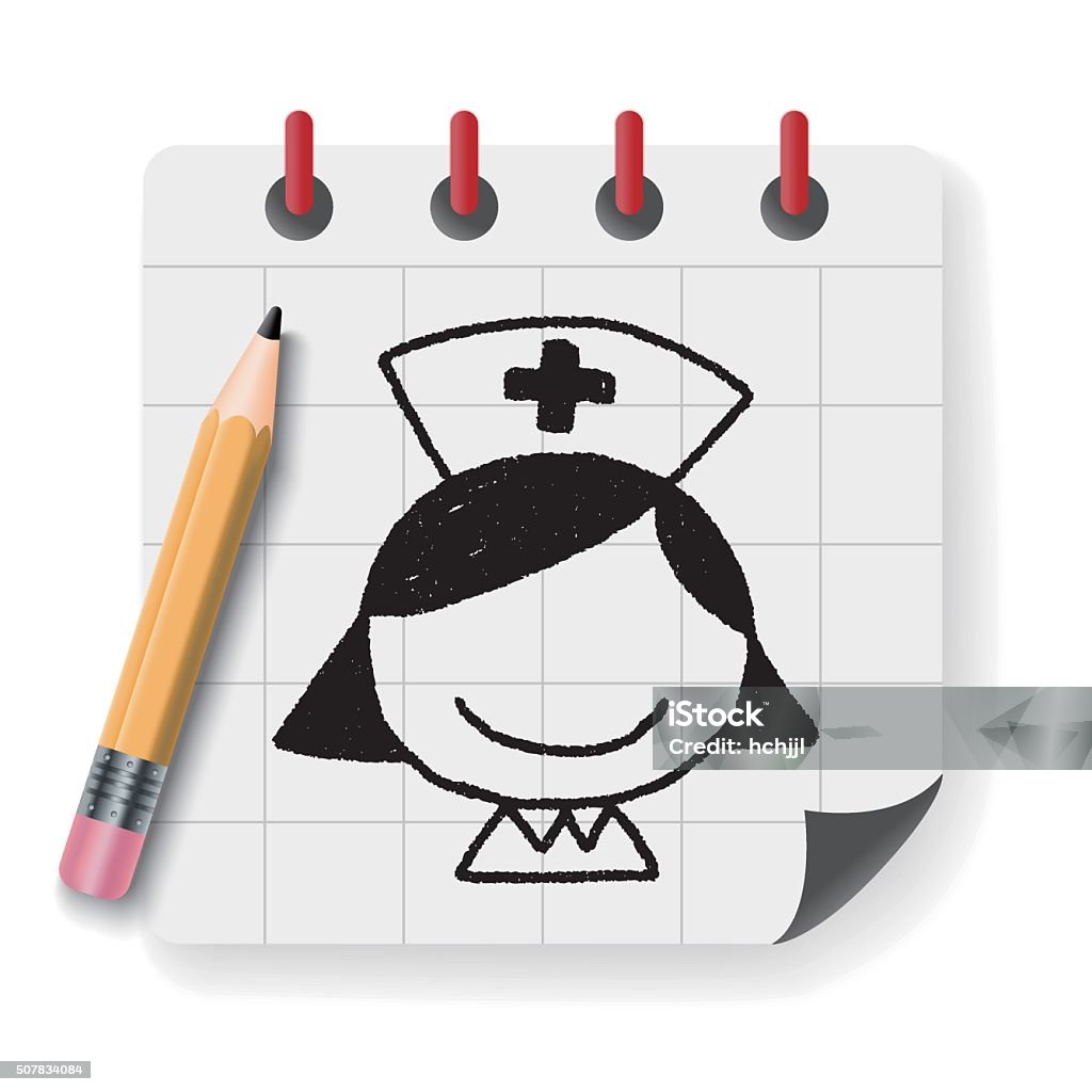 Doodle Nurse Backgrounds stock vector