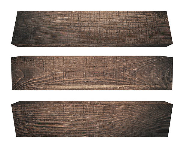 istock Old Wood plank, isolated on white background 507838940