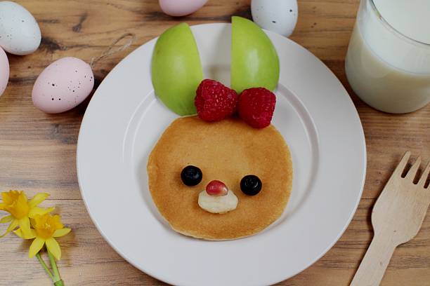 Cute bunny pancake kids food ideas Food ideas  bunny pancake stock pictures, royalty-free photos & images