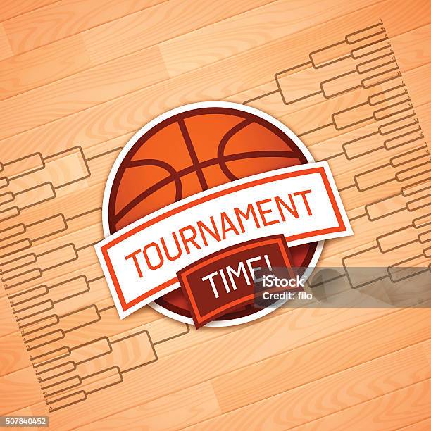 Tournament Time Stock Illustration - Download Image Now - Basketball - Ball, Basketball - Sport, Sports Bracket