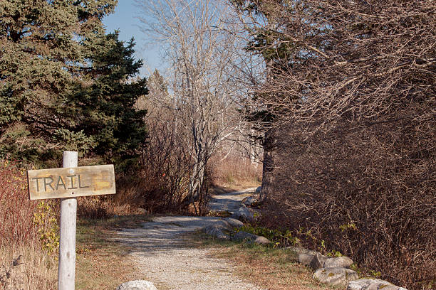 istock hiking trail sign 507840512