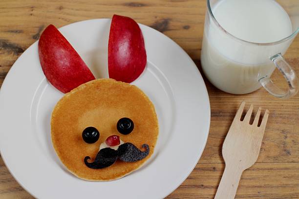 istock Cute kids food ideas bunny pancake 507840558