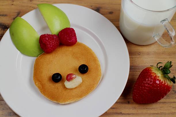 Bunny pancake kids cute food ideas Foodi deas bunny pancake stock pictures, royalty-free photos & images