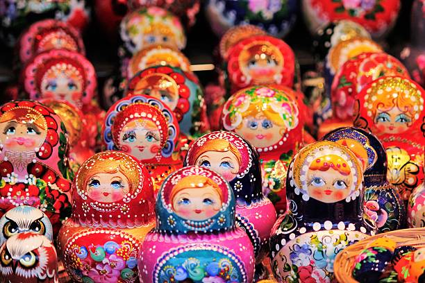 istock Colorful Russian nesting dolls at the market. 507842224