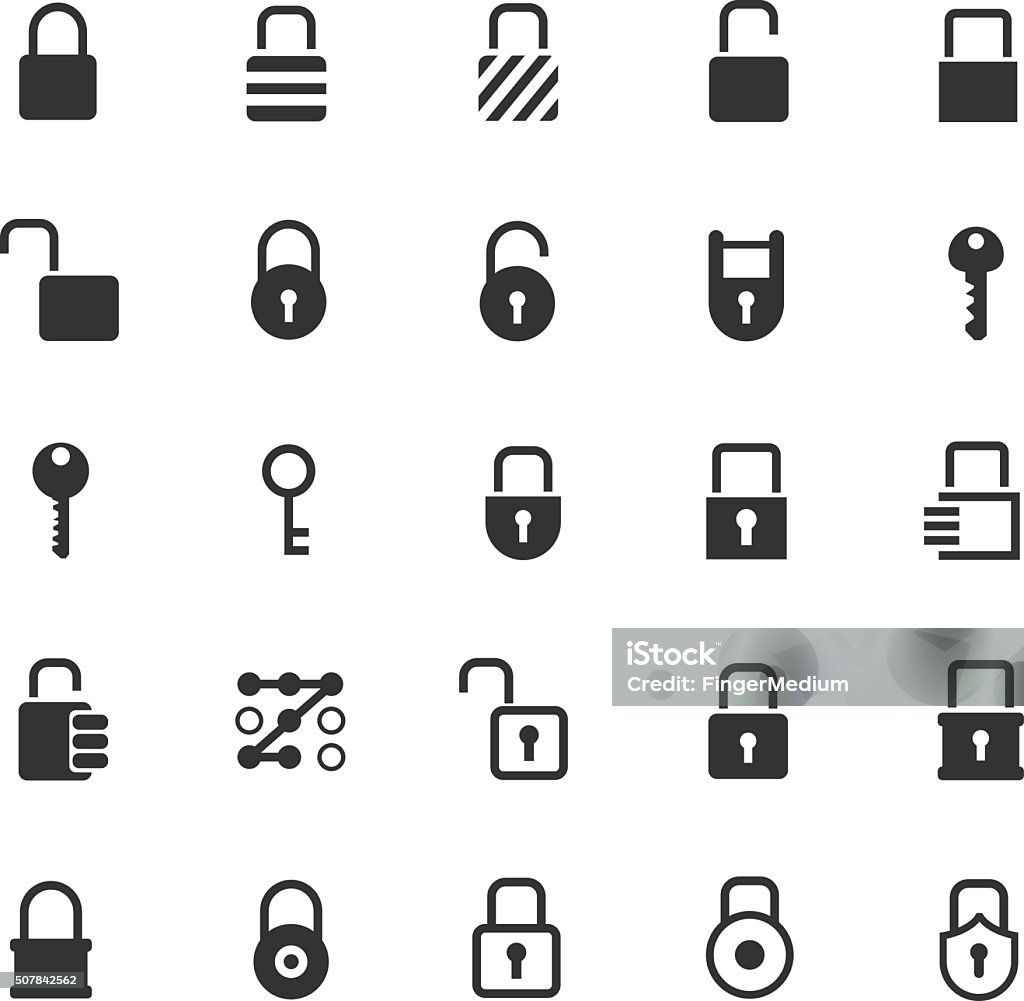 Lock icon set Icon Symbol stock vector