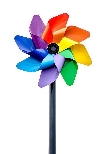 istock Colorful pinwheel over white background 507842856