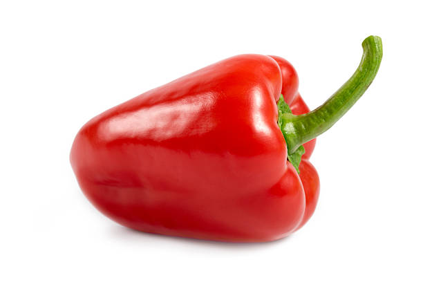 istock Red sweet pepper isolated on white background 507843056