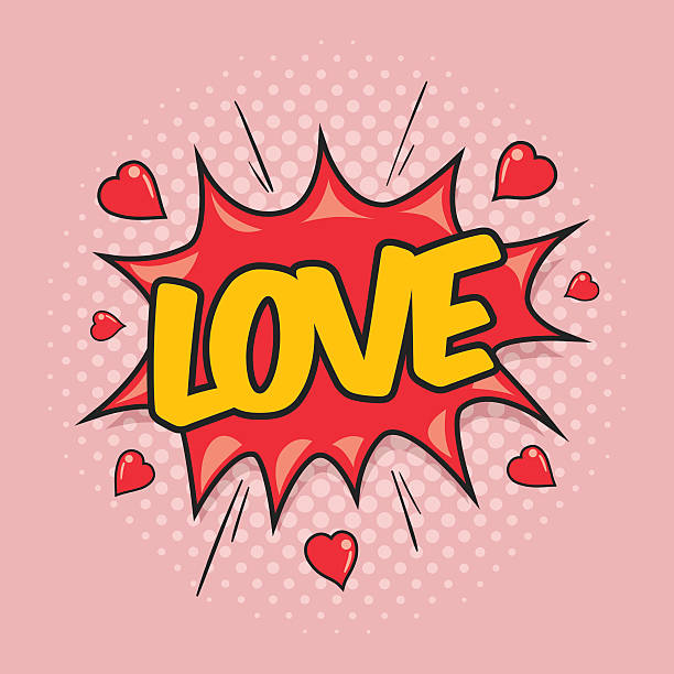 illustrazioni stock, clip art, cartoni animati e icone di tendenza di amore-dedicato ai fumetti fumetto - heart shape exploding pink love